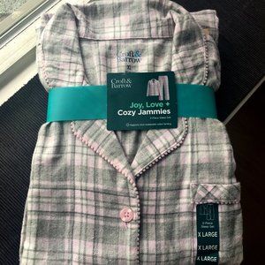 New Croft & Barrow women 2 -piece sleep pajamas set
